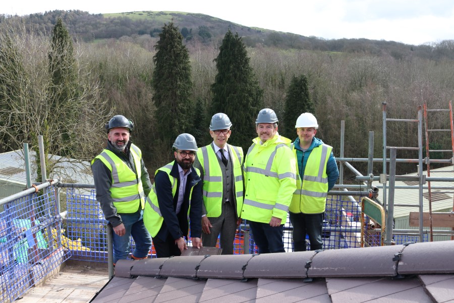 Topping out ceremony at Colwall care home site